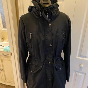 Michael Kors Navy hooded rain jacket XL